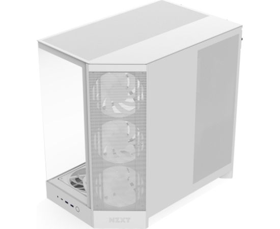 NZXT H9 Flow RGB+, tower case white (matte), tempered glass x 2