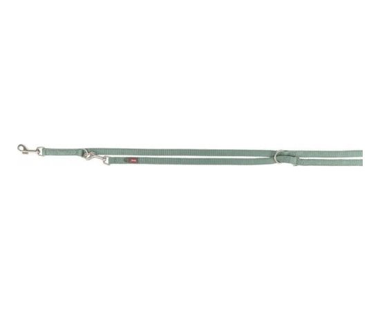 Trixie Premium, smycz regulowana, dla psa, dwustronna, ta�ma, sza�wiowa, M�L: 2.00 m/20 mm