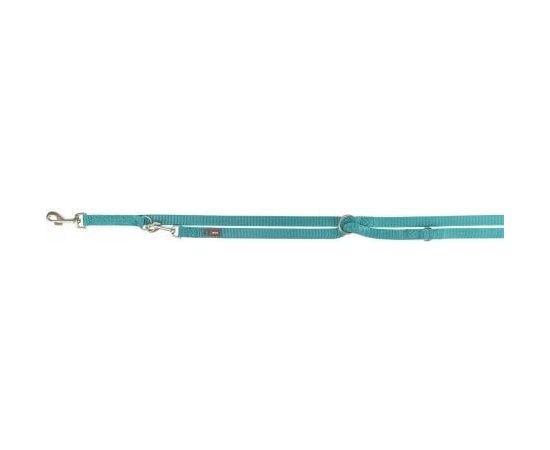 Trixie Premium, smycz regulowana, dla psa, ta�ma, aqua, L�XL: 2.00 m/25 mm