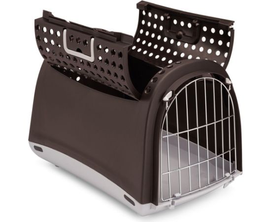 Springos Linus Cabrio, transporter, dla psa/kota, czarny, 50x32x34,5 cm