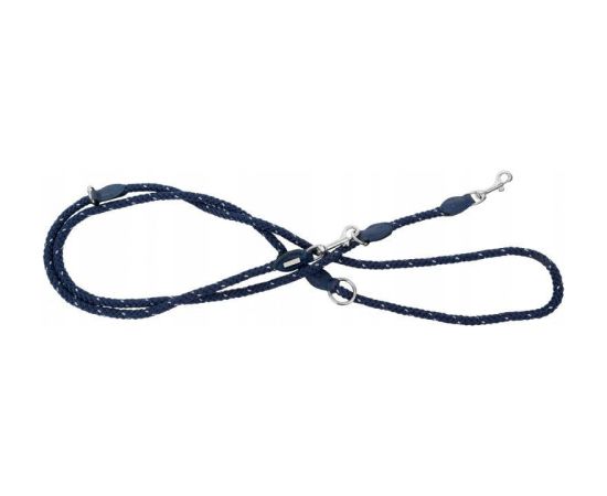Trixie Smycz regulowana dla psa, Rope, Granatowa,  Sznur Odblaskowy, 200cm/10mm