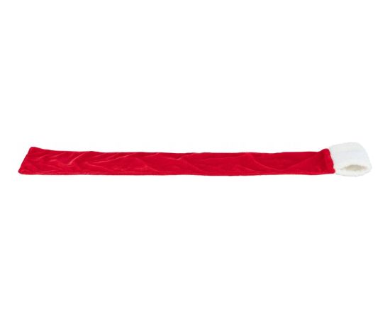 Trixie Xmas scarf, flannel look/plush, 90 cm, red/white