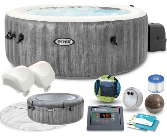 Piepūšama SPA Intex Greywood Deluxe Set 196x71cm