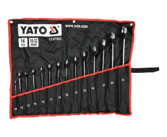Kombinētu uzgriežņu atslēgu komplekts Yato YT-01865; 10-32 mm; 14 gab.