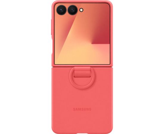 Samsung Galaxy Flip7 Silicone Case with Ring Red