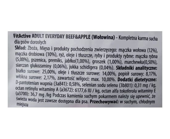 FIT ACTIVE EVERYDAY BEEF&APPLE 15kg