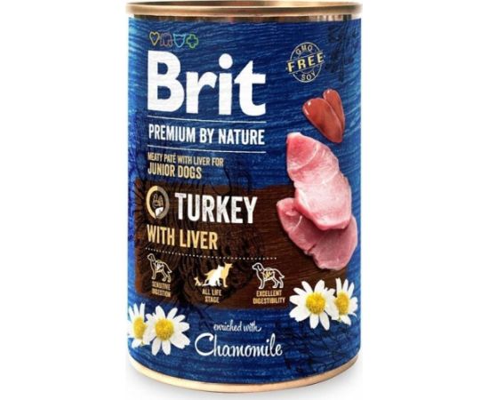 Brit Brit Premium By Nature Turkey & Liver Junior puszka 800g
