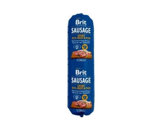 Brit Premium Sausage Sport wołowina z rybą 800g