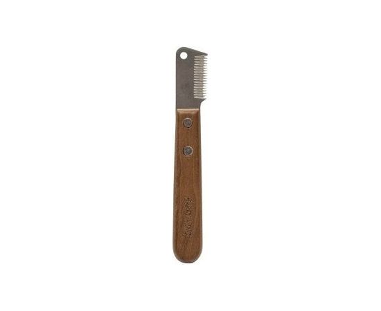 Vidaxl Ekskluzywny trymer tradycyjny dla zwierz�t, drewno orzechowe, stal, wym. 2,3x15,6cm