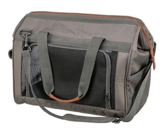 TRIXIE 28909, Soft pet carrier, Airline pet carrier, Dog, 10 kg, Top & front load, Grey
