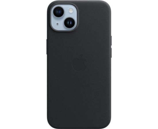 Apple -  MPP43FE/A Apple Leather Magsafe Cover for iPhone 14 Midnight