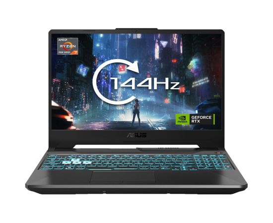 ASUS FA506NCR-WH71 Ryzen 7 7435HS 15.6" FHD 144Hz 16GB SSD512 BT BLKB Geforce RTX 3050 4GB Win11 Graphite Black (REPACK) 2Y