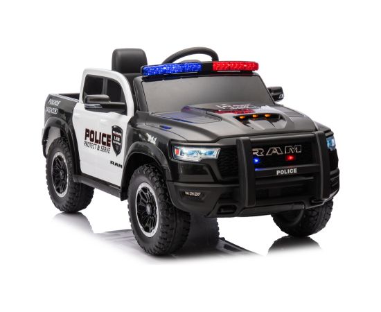 Lean Cars Battery Operated Car ZB618P Dodge Ram Police Black