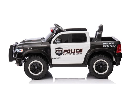Lean Cars Battery Operated Car ZB618P Dodge Ram Police Black