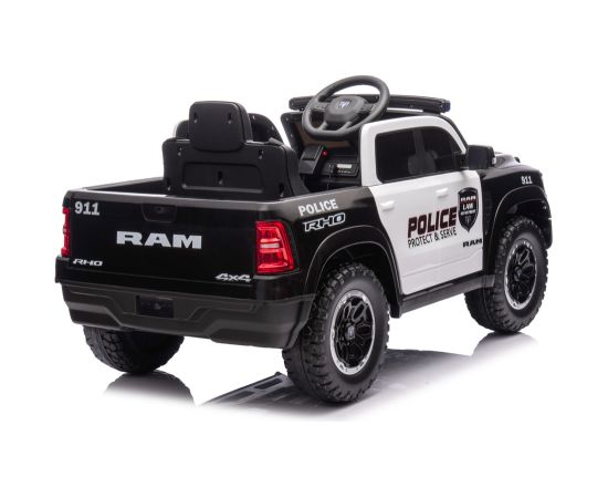 Lean Cars Battery Operated Car ZB618P Dodge Ram Police Black