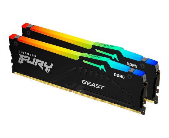 Kingston 64GB 6000MT/s DDR5 CL36 DIMM (Kit of 2) FURY Beast RGB