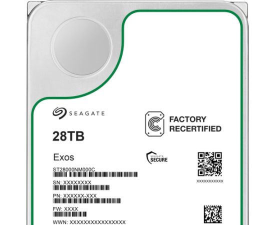 Seagate Exos 28 TB Refurbished, Hard Drive (SATA 6 Gb/s, 3.5")