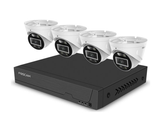 Foscam FNA108 E T4 2T (black, FNA108E 8-channel PoE NVR, 4x T8EP camera)
