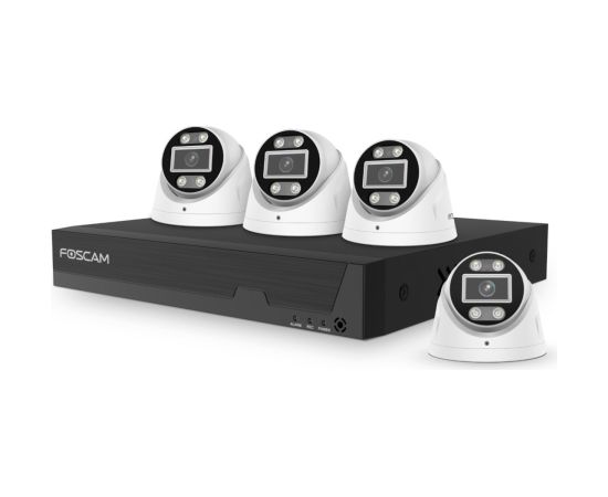 Foscam FNA108 E T4 2T (black, FNA108E 8-channel PoE NVR, 4x T8EP camera)