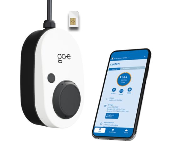 go-e Charger Gemini 2.0, 11 kW (16A 3-phase), wallbox (white/black, without cable, 4G/LTE)