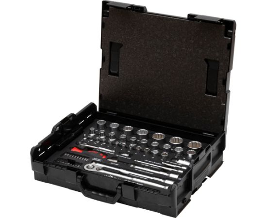 Wiha socket wrench and bit set 1/4 and 1/2, 60 pieces (with 2 ratchets and plug-in handle, in L-BOXX)