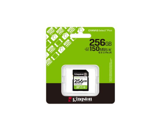 Kingston Technology 256GB SDXC Canvas Select Plus Gen3 150MB/s C10 UHS-I U1 V10