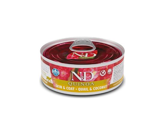Wet cat food - FARMINA N&D CAT QUINOA QUAIL&COCONUT ADULT 80g
