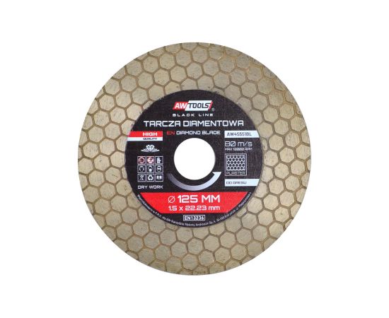 Dimanta griešanas disks AWTools AW45551BL; 125x1,5x22,2 mm