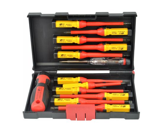 Skrūvgriežu komplekts AWTools AW36989; VDE; 1000V; 13 gab.