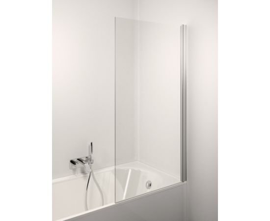 vannas siena Estetico, 900 mm, h=1500, hroms/caurspīdīgs stikls Dušas vannu sienas