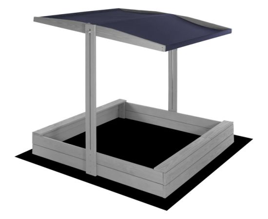 Koka smilšu kaste ar jumtu Springos SBP120RSET01 120x120 cm ar soliņiem