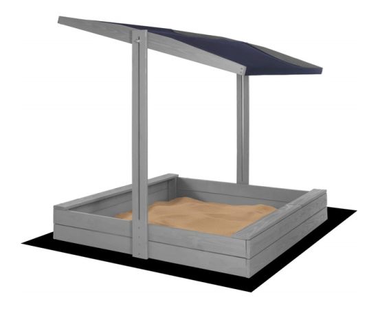 Koka smilšu kaste ar jumtu Springos SBP120RSET01 120x120 cm ar soliņiem