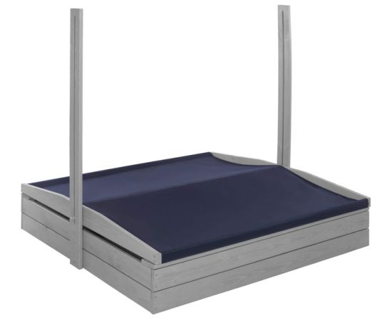 Koka smilšu kaste ar jumtu Springos SBP120RSET01 120x120 cm ar soliņiem