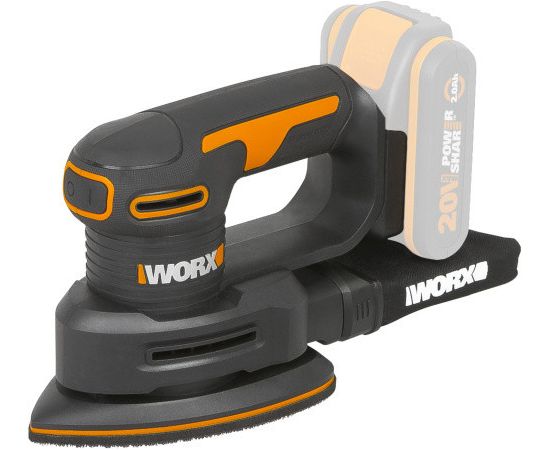 Trīsstūra slīpmašīna Worx WX822.9; 20 V (bez akumulatora un lādētāja)