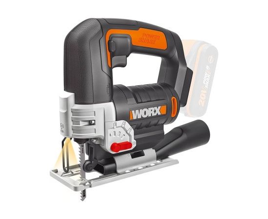 Figūrzāģis ar akumulatoru Worx WX543.9; 20 V (bez akumulatora un lādētāja)
