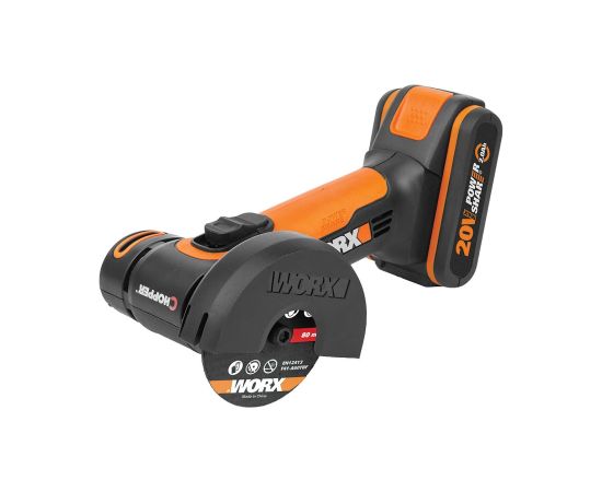 Leņķa slīpmašīna Worx WX801; 20 V; 1x2,0 Ah akum.