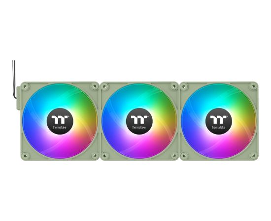 Thermaltake CT120 EX Reverse ARGB Sync PC Cooling Fan, Case Fan (Light Green, Pack of 3)