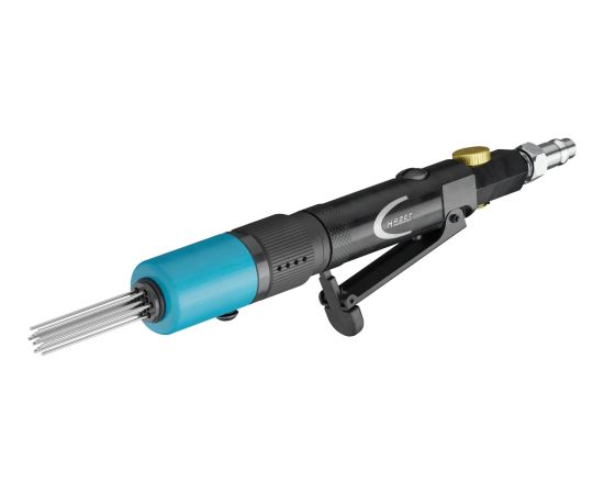 Hazet mini needle scaler 9035M-6, pneumatic scaler (black/blue)