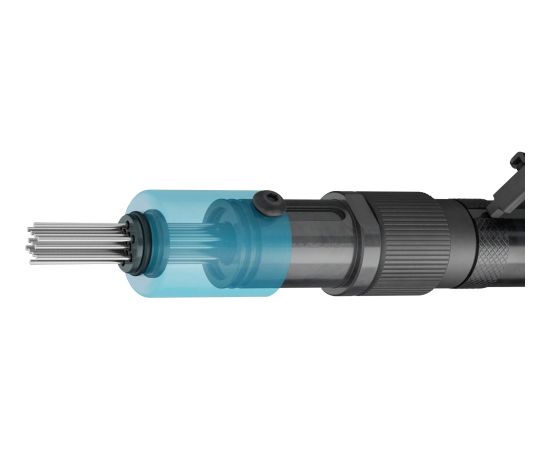 Hazet mini needle scaler 9035M-6, pneumatic scaler (black/blue)