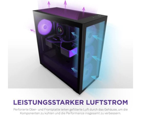 NZXT H7 Flow RGB , tower case (black (matt), tempered glass)