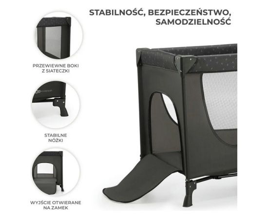 Kinderkraft Łóżeczko turystyczne JOY LIGHT GREY
