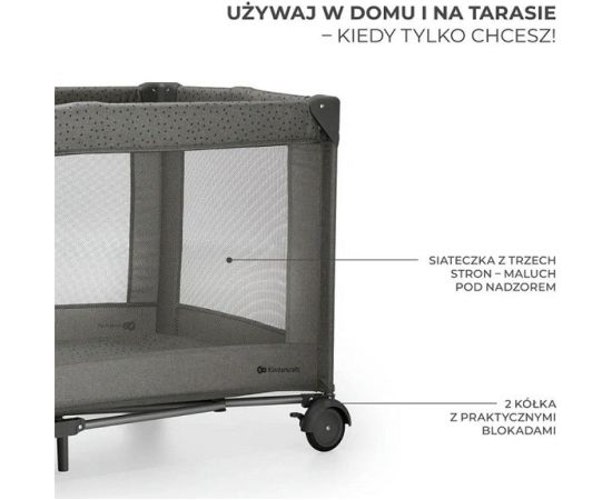 Kinderkraft Łóżeczko turystyczne Joy 2 ciemnoszary