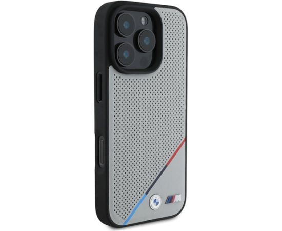 BMW M Perforated Tricolor Line MagSafe Aizsargapvalks priekš Apple iPhone 16 Pro