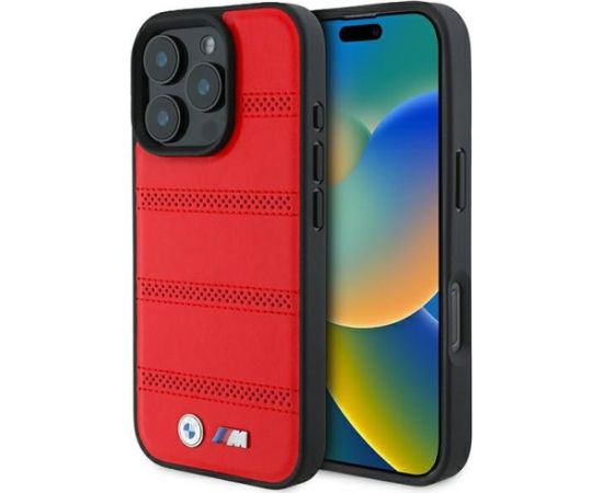BMW M Perforated And Stitched Line MagSafe Aizsargapvalks priekš Apple iPhone 16 Pro