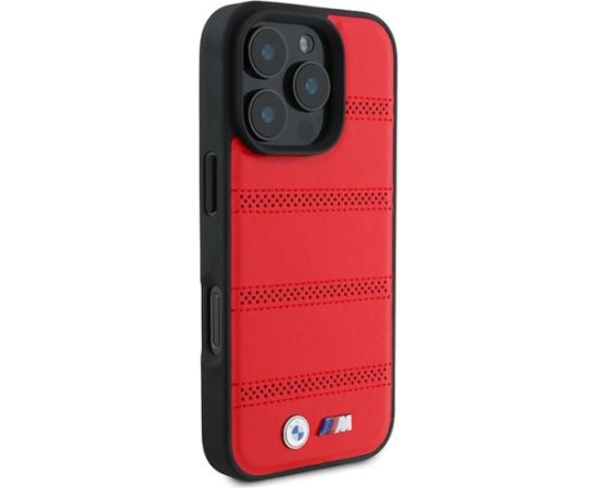 BMW M Perforated And Stitched Line MagSafe Aizsargapvalks priekš Apple iPhone 16 Pro