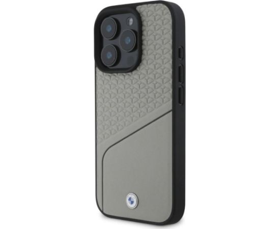 BMW Signature Leather Textured & Line MagSafe Защитный Чехол для Apple iPhone 16 Pro