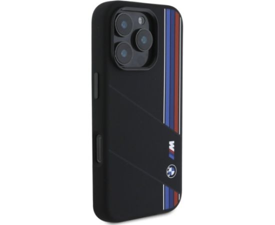 BMW Silicone Cut Tricolor Lines MagSafe Aizsargapvalks priekš Apple iPhone 16 Pro