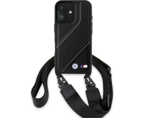 BMW M Edition Carbon Stripe & Strap Защитный Чехол для Apple iPhone 16 Plus