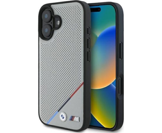 BMW M Perforated Tricolor Line MagSafe Aizsargapvalks priekš Apple iPhone 16