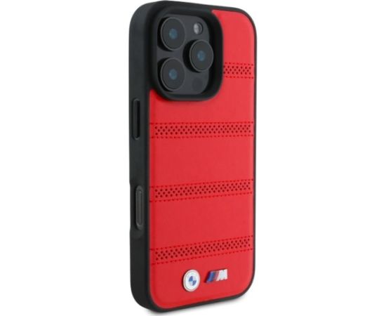 BMW M Perforated And Stitched Line MagSafe Aizsargapvalks priekš Apple iPhone 16 Pro Max